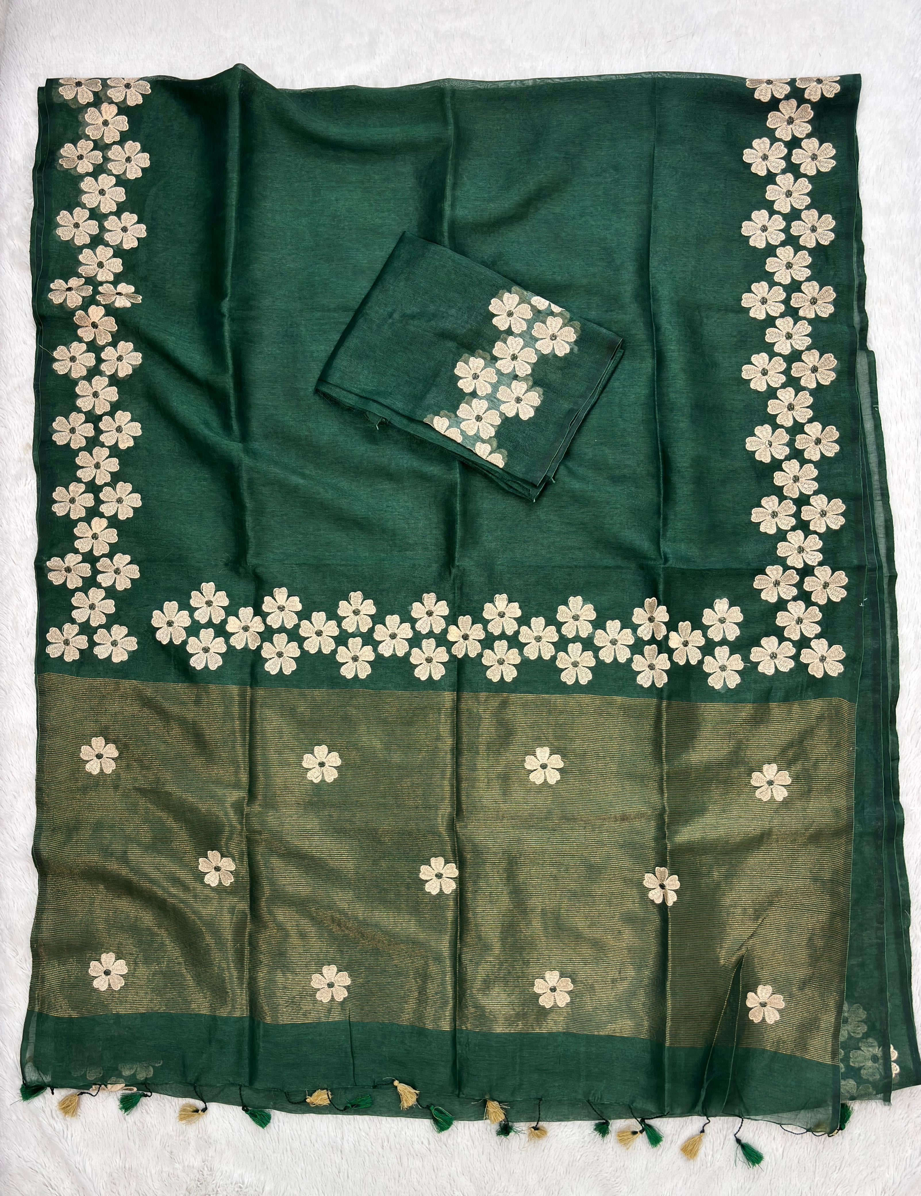 Lima - Pure Linen with embroidery