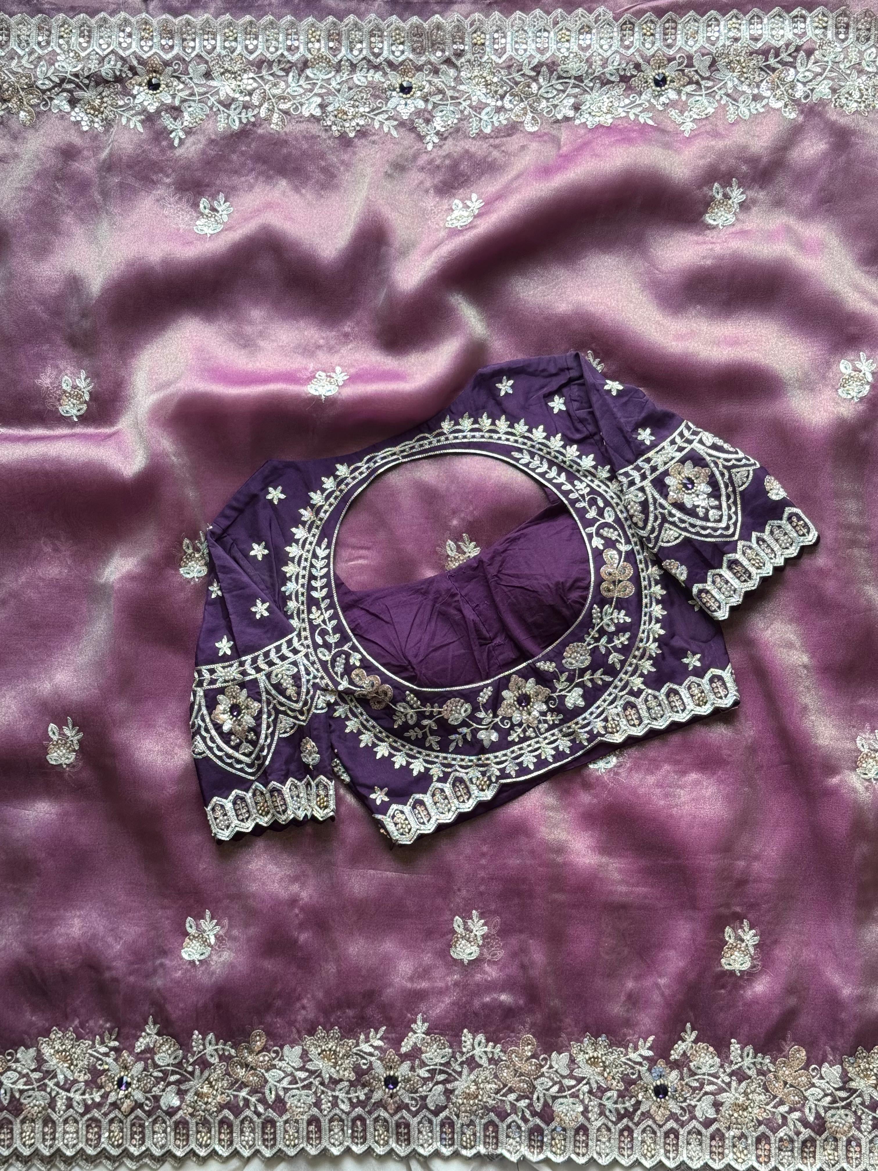 Manisha - Pure Tissue Handwork Saree