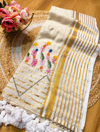 Karthika - Pure Mul Mul Handwoven Saree