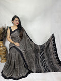 Nushrat  - Pure Modal Ajrakh saree