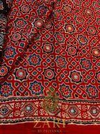 Sutra - Designer Ajrakh Handworked Saree