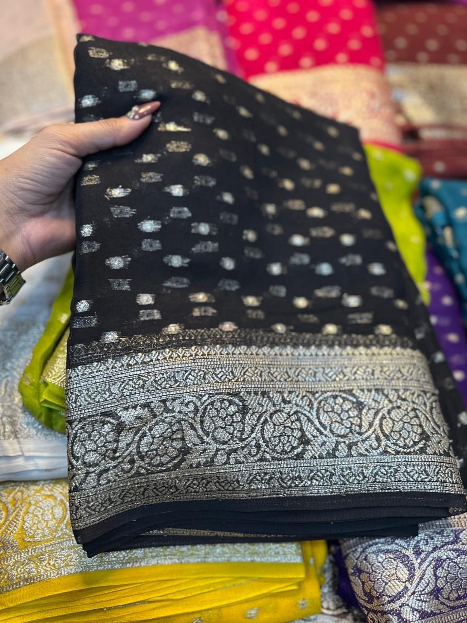 Medha - Premium Viscose Georgette Saree