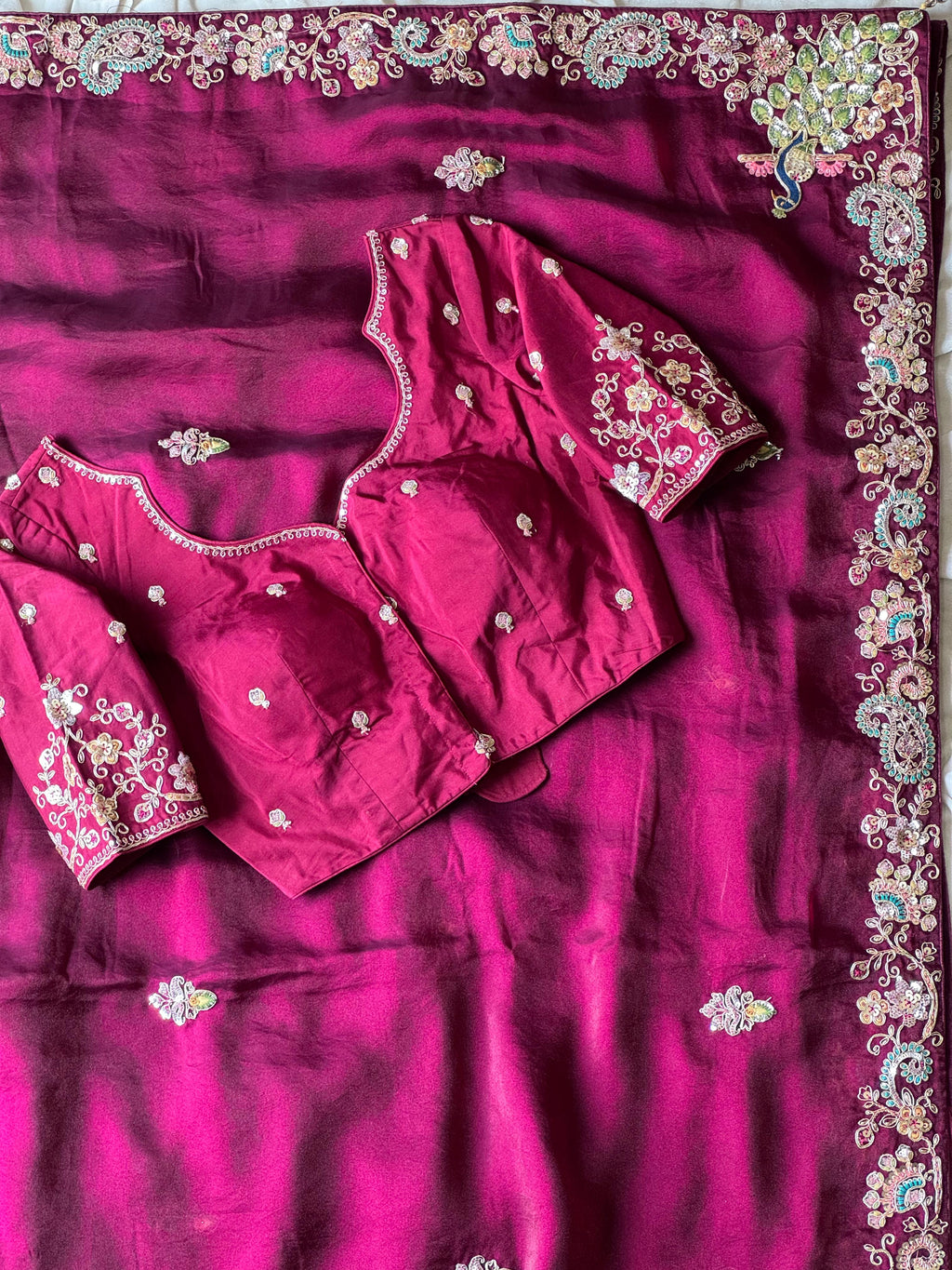 Urvashi - Pure Space Silk Handwork Saree