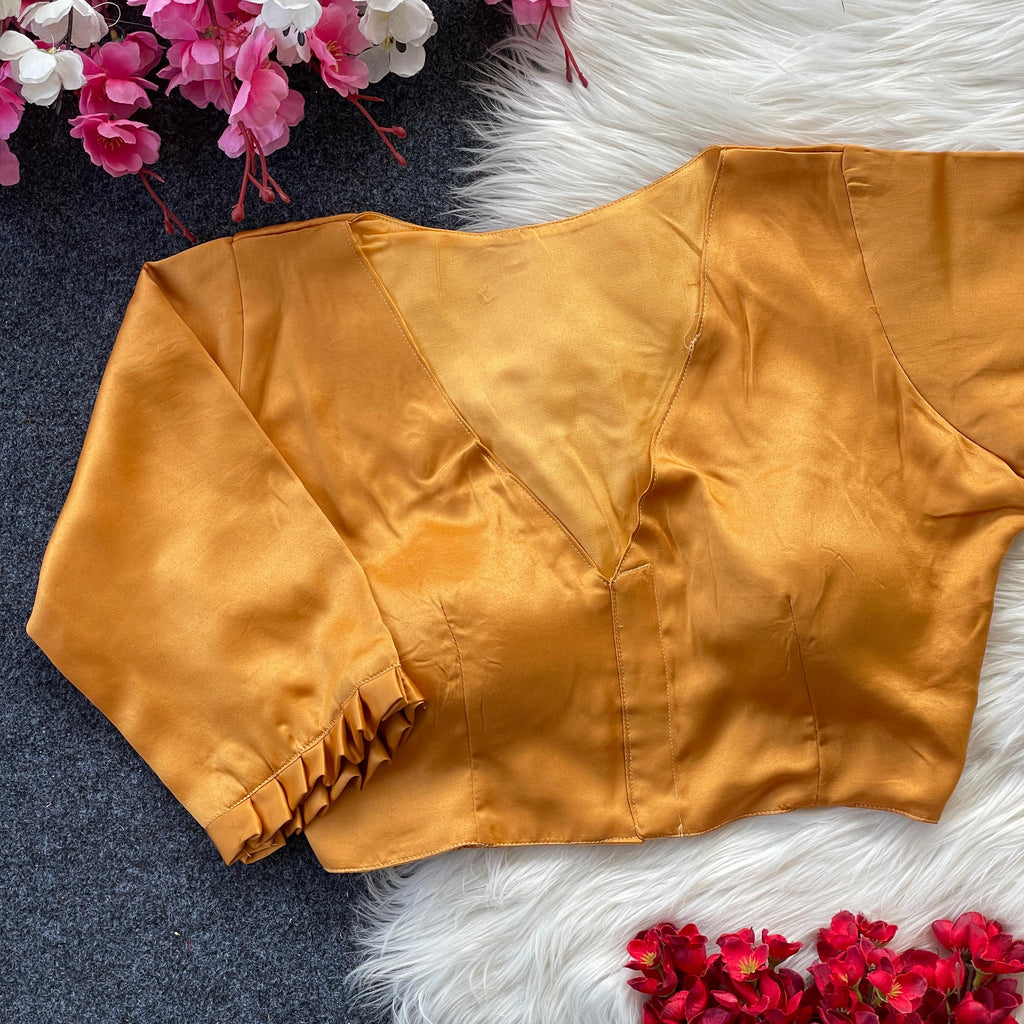 Malai - Satin Silk Padded Blouse 