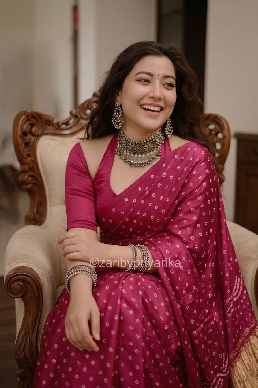 Maisha - Pure Modal Silk Bandej Saree