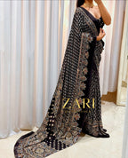 Jasmin | Handcrafted Ajrakh Couture Saree