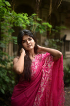 Divya - Premium Chanderi Saree with Multi-Thread Embroidery