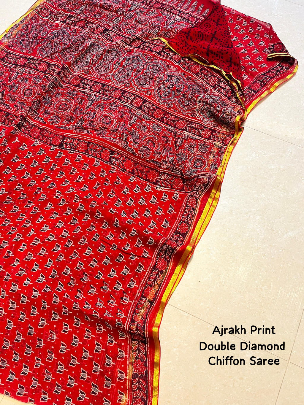 Mersal - Double diamond Chiffon saree