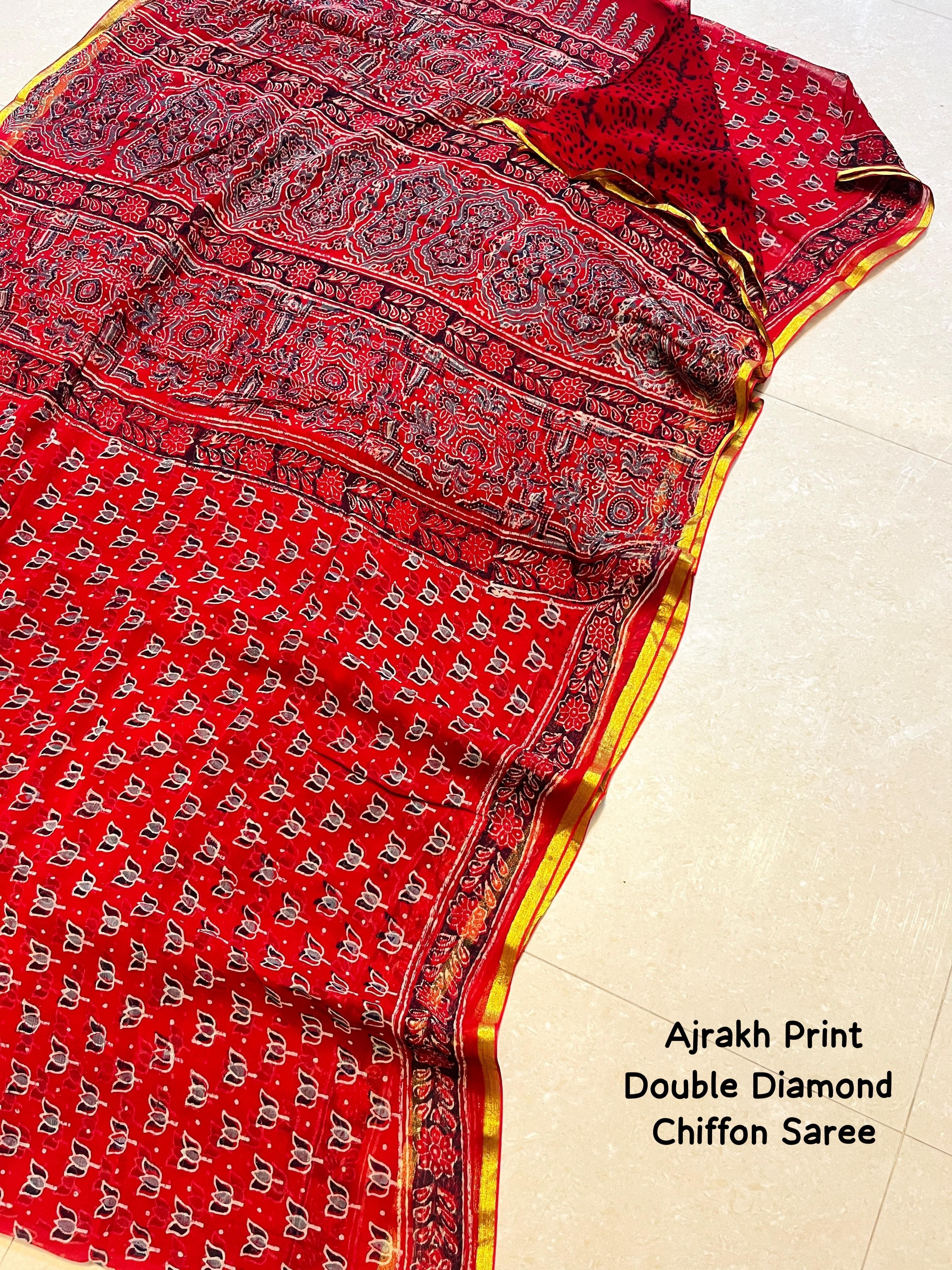 Mersal - Double diamond Chiffon saree