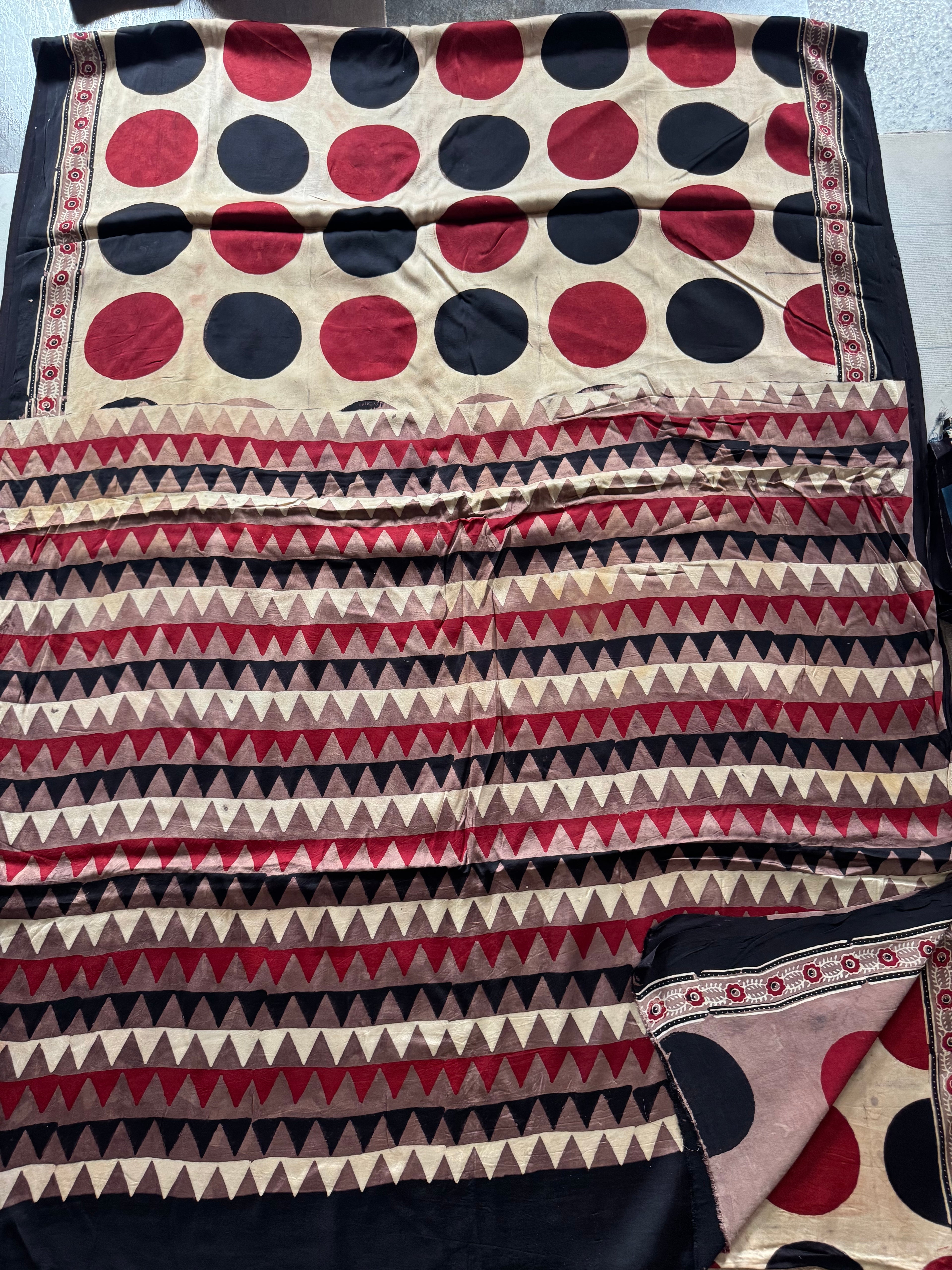 Vaishnavi  - Pure Modal Ajrakh saree