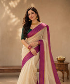 Sharda - 120 Mul Mul Handloom Cotton Saree