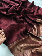 Sindoor - Pure Resham Matka Silk Handwoven Saree