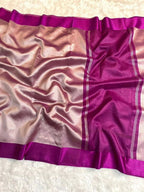 Gulabi - Glass Tissue Silk Saree