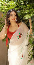 Treasa - Pure Chiffon Saree with handwork
