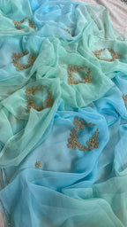 Avaria - Pure Chiffon Saree with Handwork