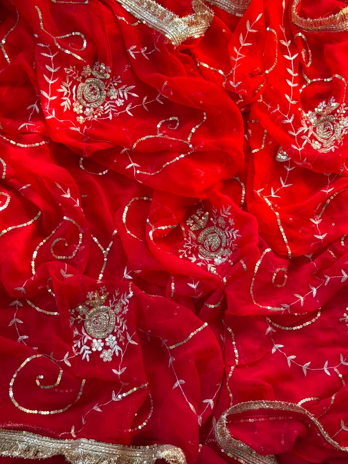Eva - Pure Chiffon Saree with Handwork