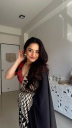 Khushi -Designer Pure Modal Ajrakh saree