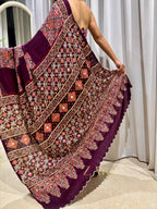 Zora | Handcrafted Ajrakh Couture Saree