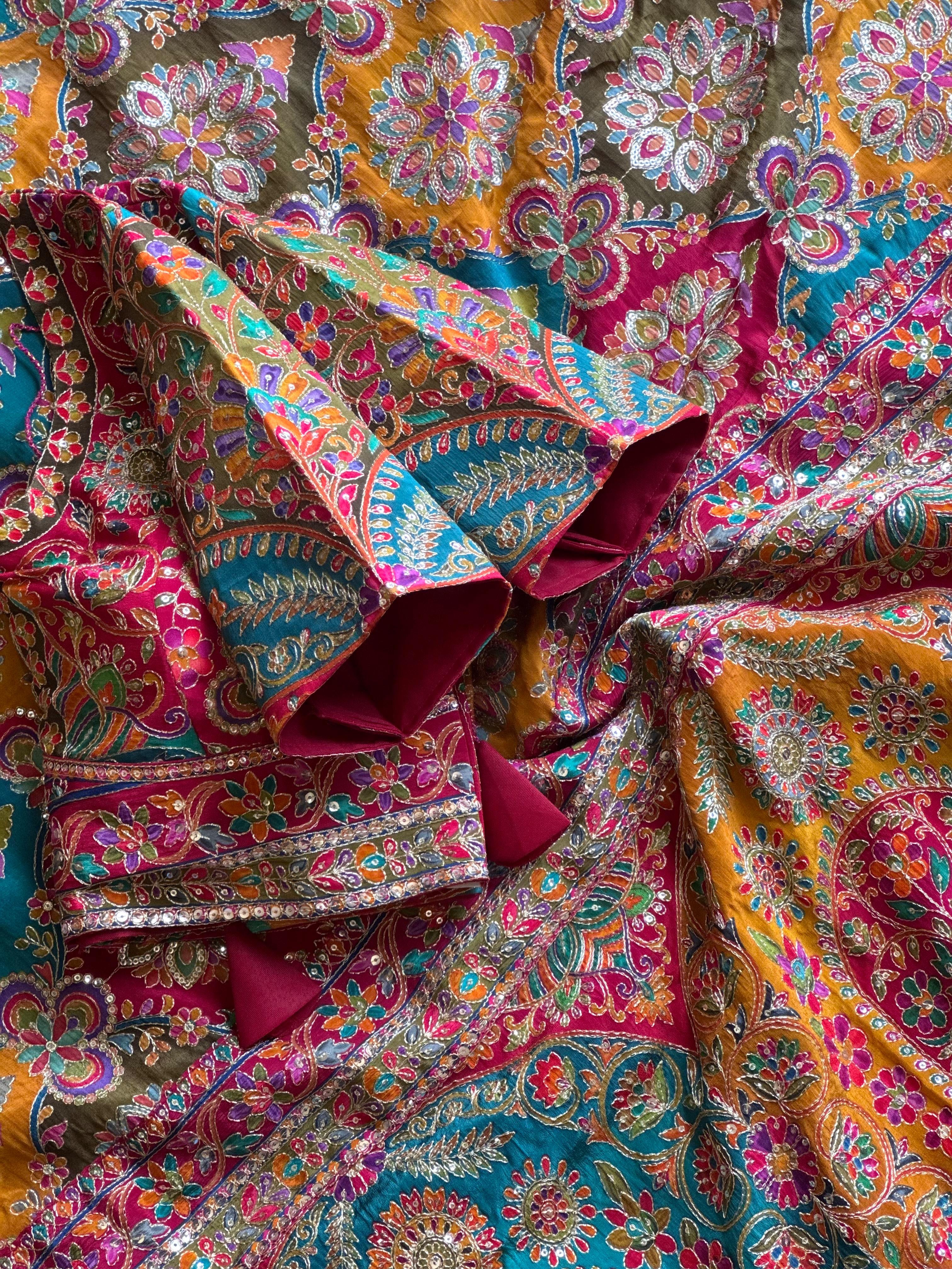 Sonakshi- Designer Tissue Crepe Saree
