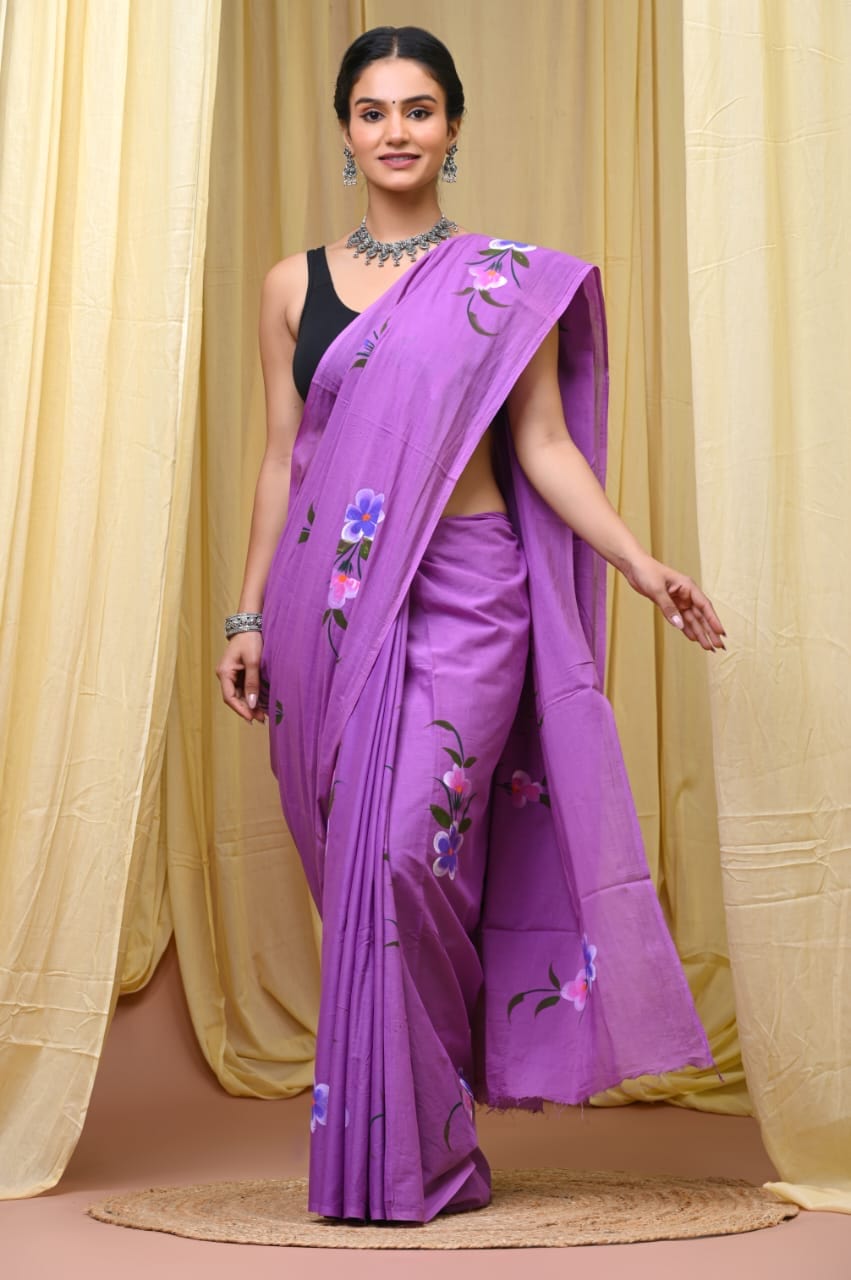 Malar - Premium Cotton Mulmul Saree