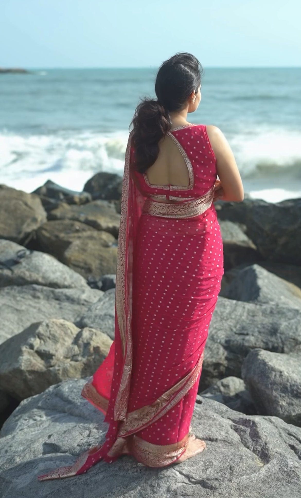 Zara - Viscose Georgette Saree