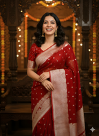 Tejaswi - Pure Khaddi Chiffon Saree