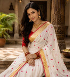 Saranya - 120 Mul Mul Handloom Cotton Saree