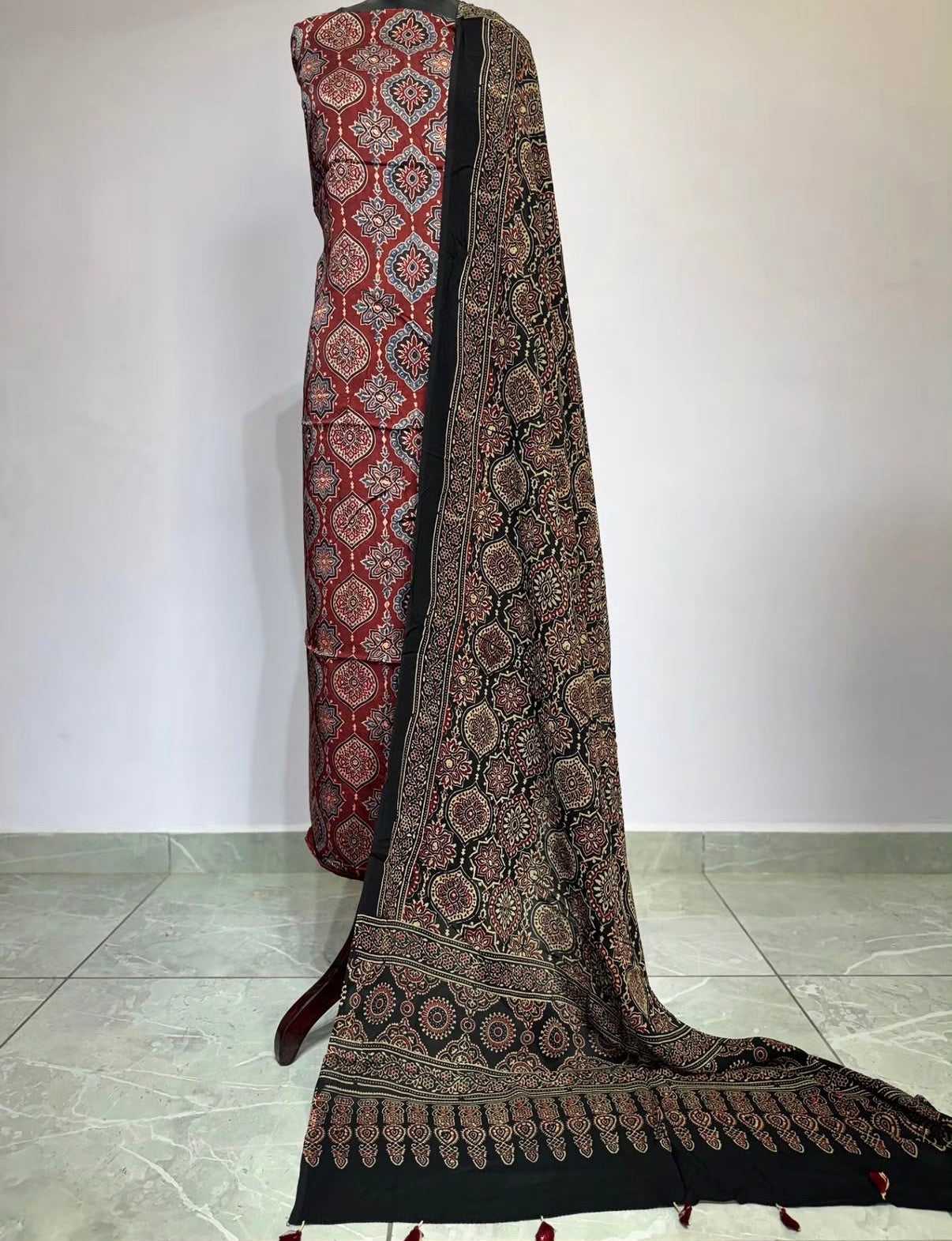 Savini- Ajrakh Pure Modal Suit