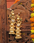 ZP8 - Kashmiri Gold plated Kaanphool Earrings