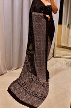 Aaina | Handcrafted Ajrakh Couture Saree