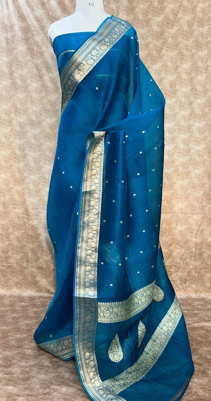Varsha - Pure Kora Silk Handwoven Kadhua Saree