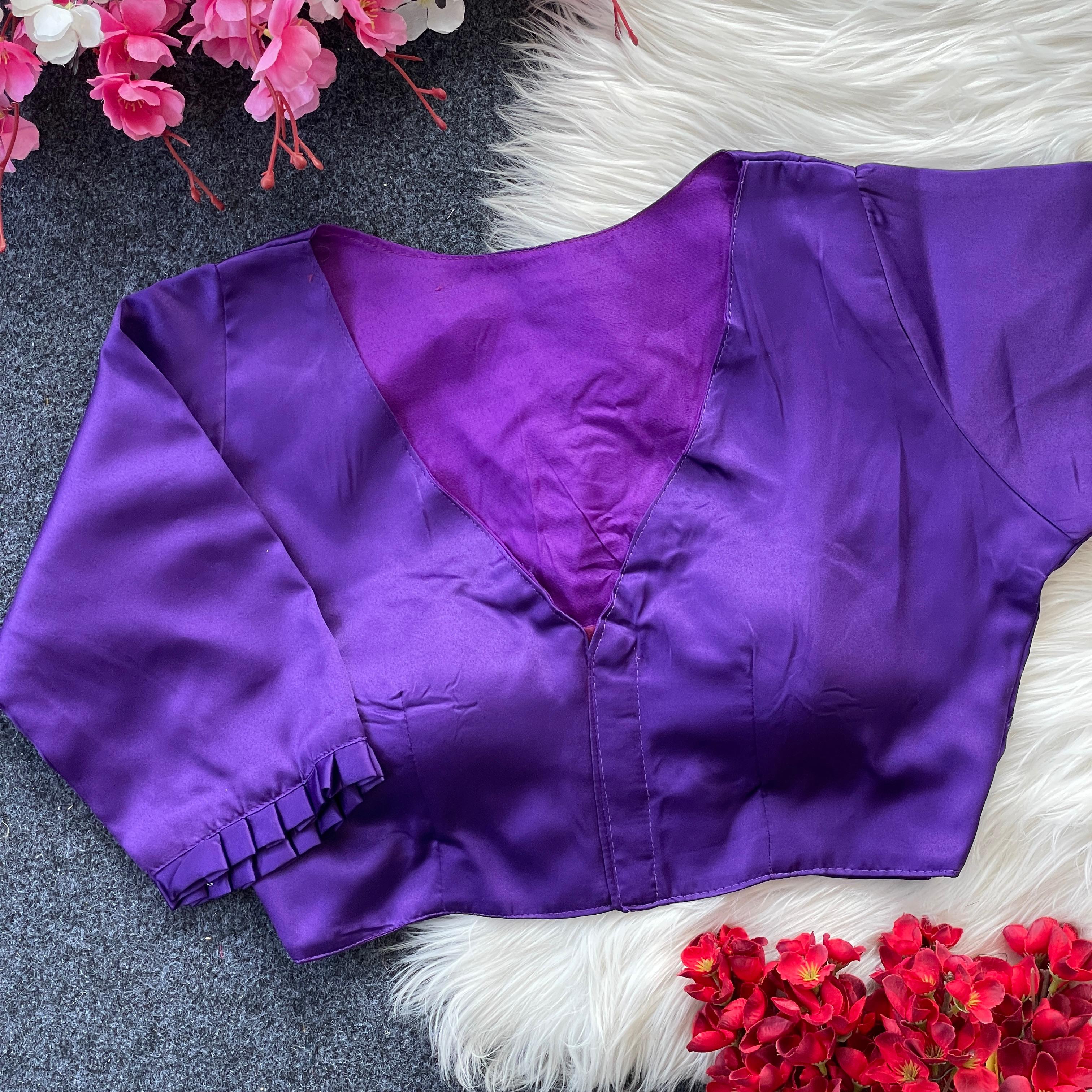 Malai - Satin Silk Padded Blouse 