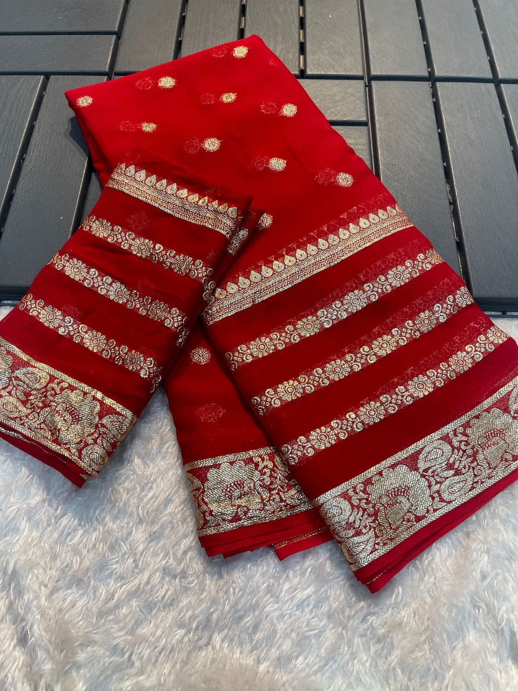 Ardra - Premium Viscose Georgette Banarasi Saree