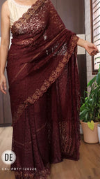 Moushmi - Designer Cocktail Lace Saree
