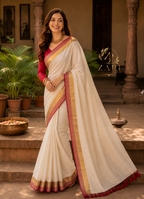 Varsha - 120 Mul Mul Handloom Cotton Saree