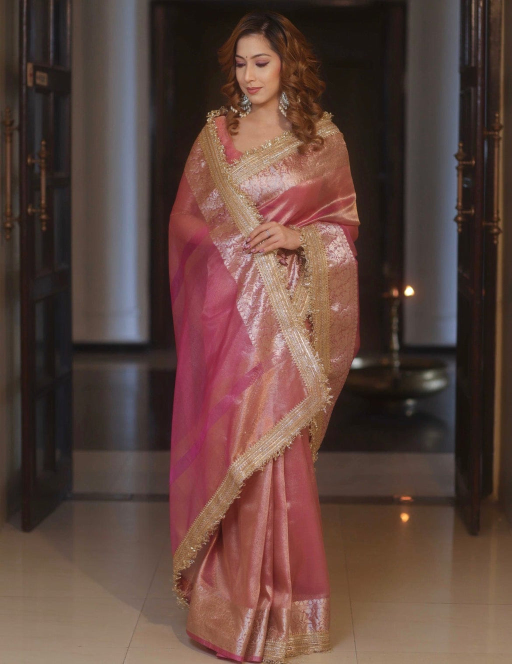 Nisha - Banarasee Tissue Silk Saree