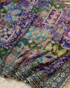 Shagun - Designer Chinon Handwork Saree
