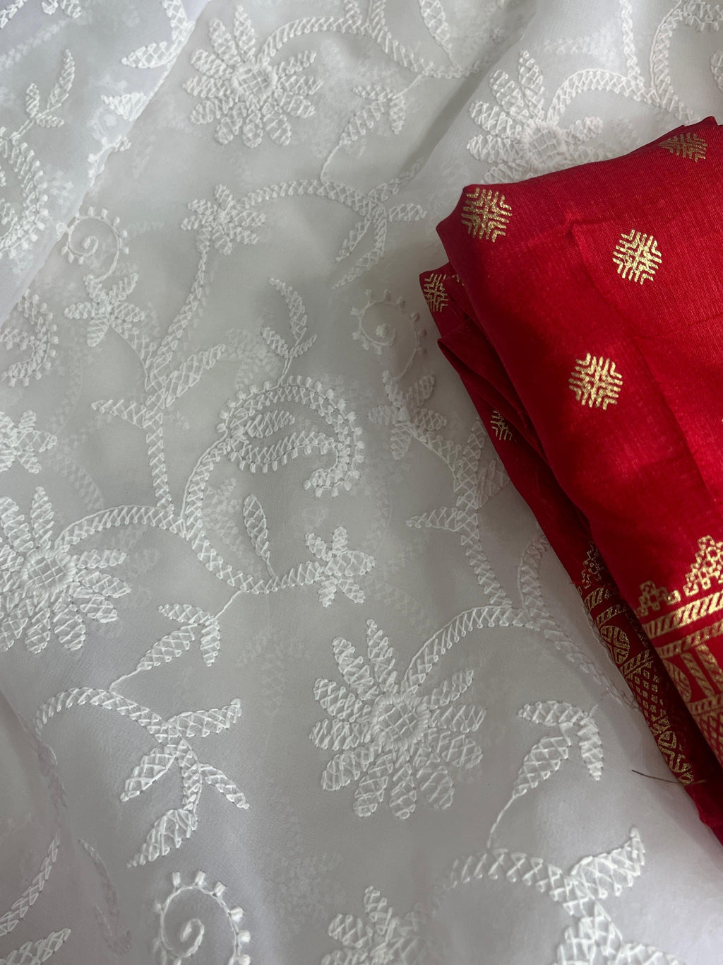 Hira - Premium Georgette Chikankari saree