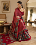 Naksha | Handcrafted Ajrakh Couture Saree