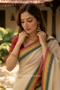 Anchal - Pure Mul Mul Handwoven Saree