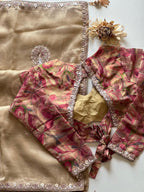 Sandy - Premium Crunchy Tissue Silk Saree