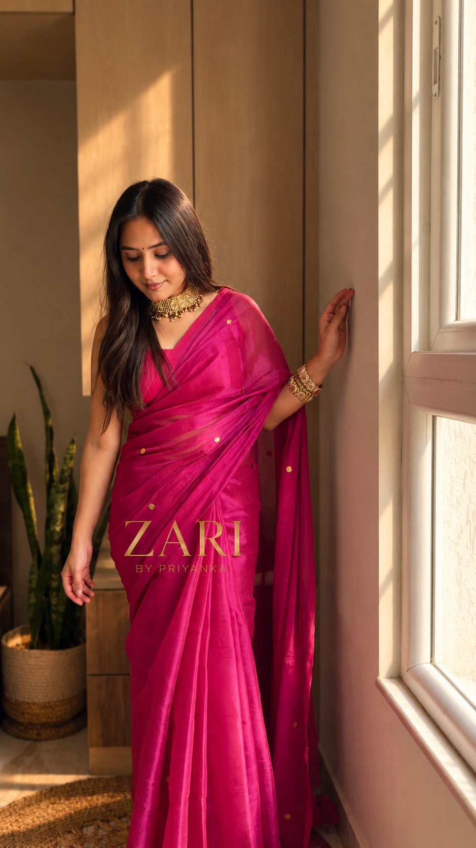 RaniPink - Handloom Tissue Silk Saree