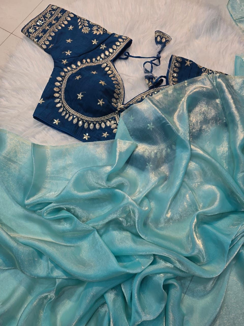 Sona - Crepe Tissue Saree