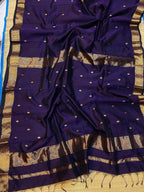 Nayanthara - Maheshwari Silk Saree with Golden Zari Border