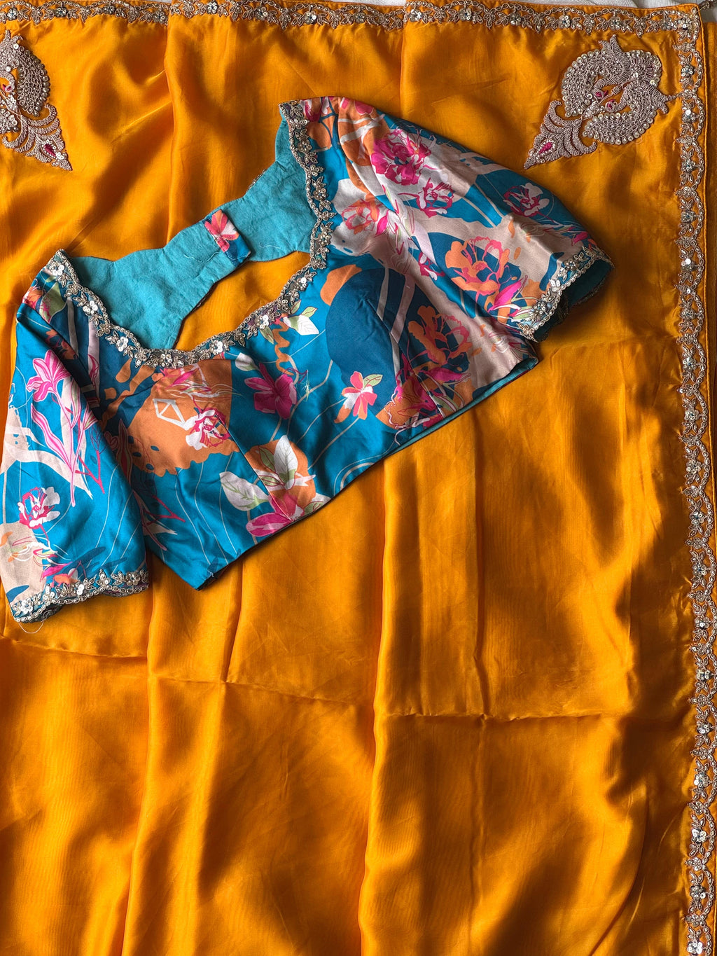 Teju - Designer Tabby Silk Saree
