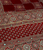 Jumka | Handcrafted Ajrakh Couture Saree [Ready to Dispatch]