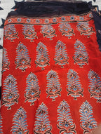 Traya -  Designer Pure Modal Ajrakh Mirror saree