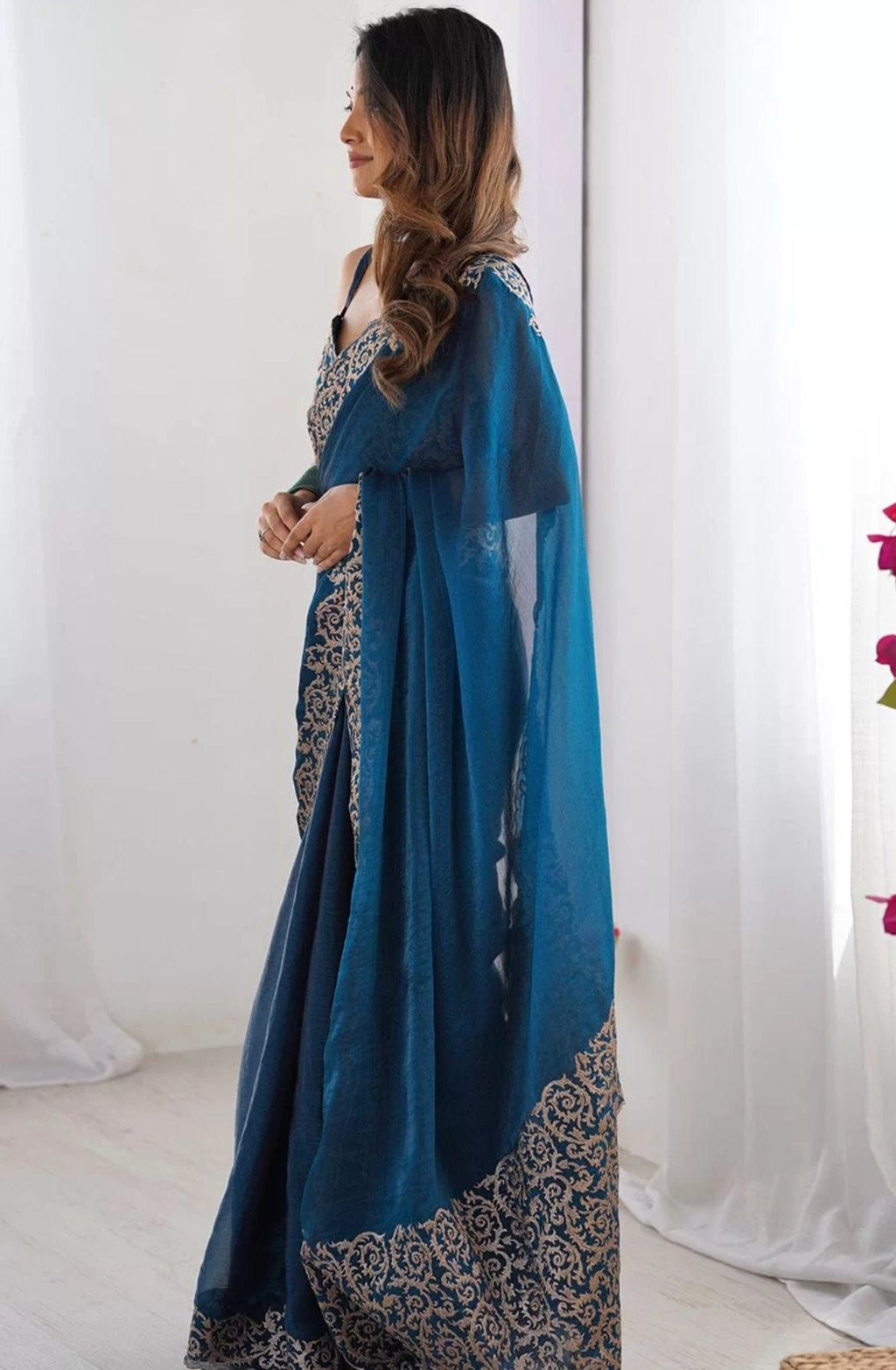 Arti - Chiffon Embroidered Saree