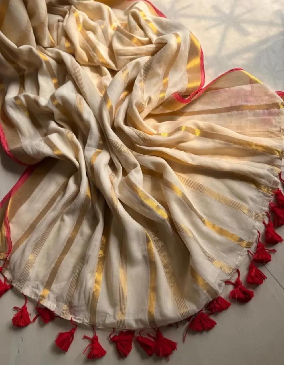 Lila - Mul Mul Cotton Saree