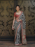 Atulya - Pure Crepe Handwork Designer Saree